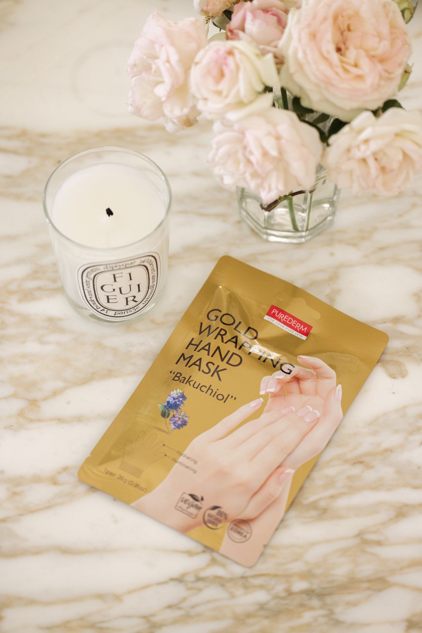 Gold wrapping hand mask “bakuchiol”