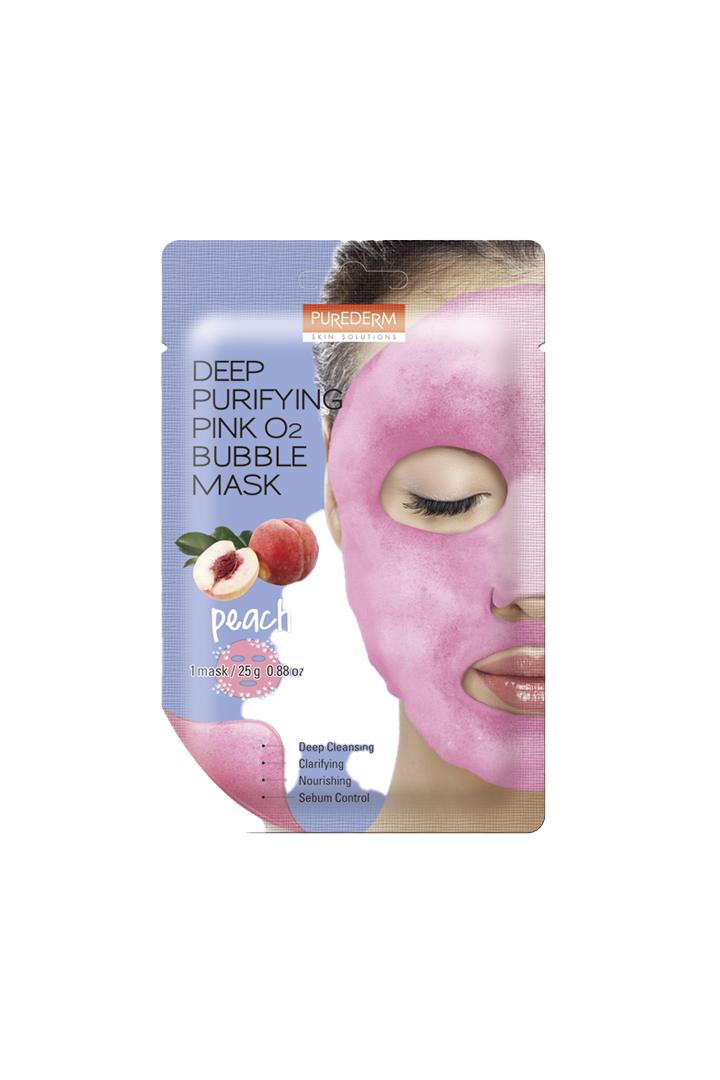 70% off - Deep purifying pink peach O2 bubble mask – Mascarilla limpieza profunda durazno