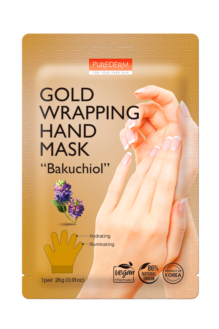 Gold wrapping hand mask “bakuchiol”